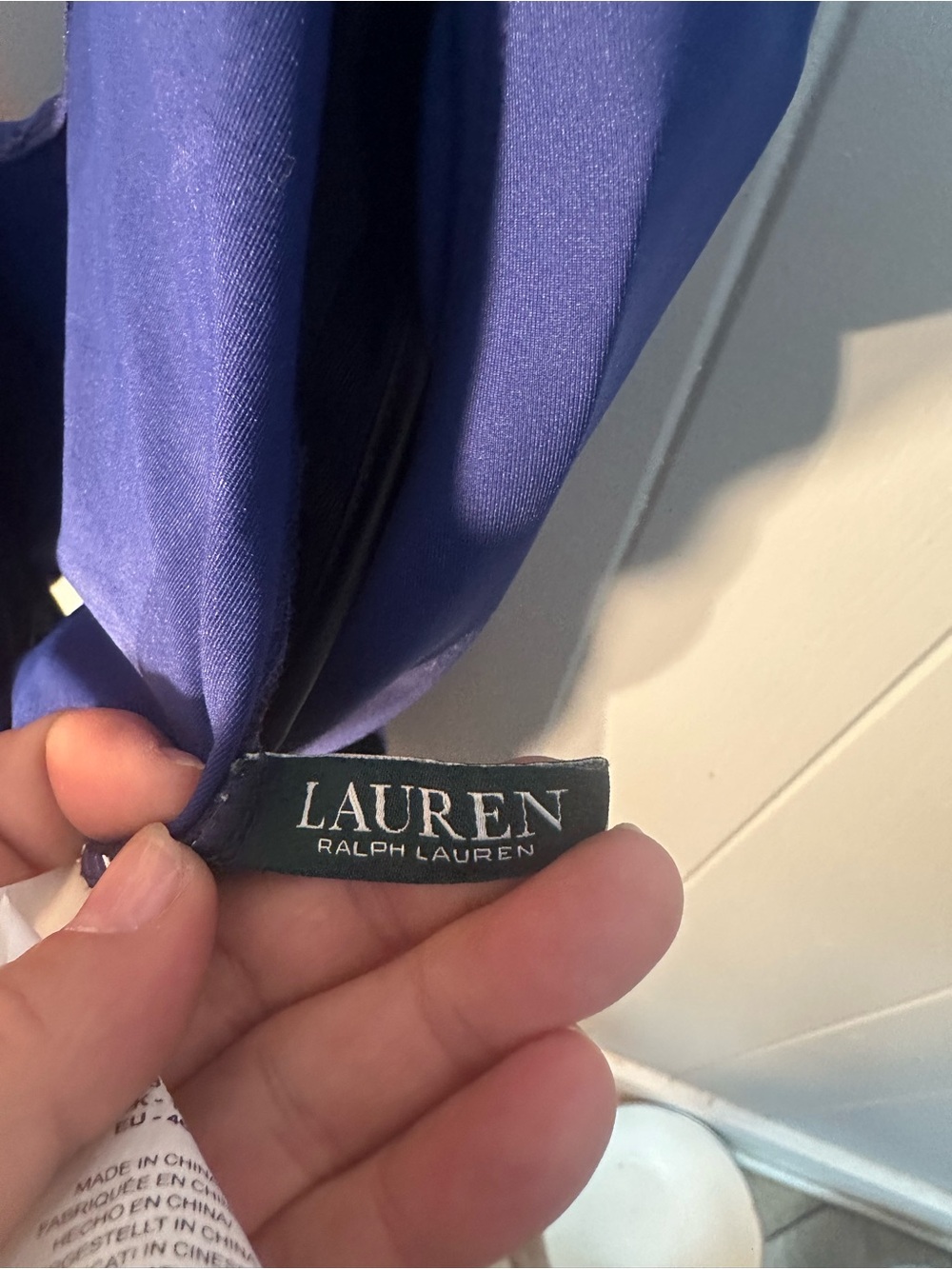 Lauren by Ralph Lauren Navy blue Ruffled V-Neck One-Piece Swim - Picture 3 of 8
